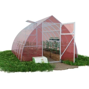 Szklarnia z poliwęglanu Kropla 3,1×6 m profile 20×20 poliwęglan różowy 6mm