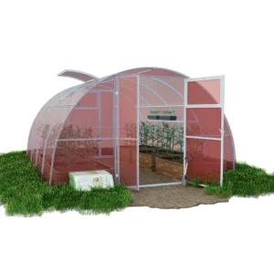 Szklarnia z poliwęglanu Tunel ogrodowy 3,5×2 m profile 40×20 poliwęglan różowy 6mm