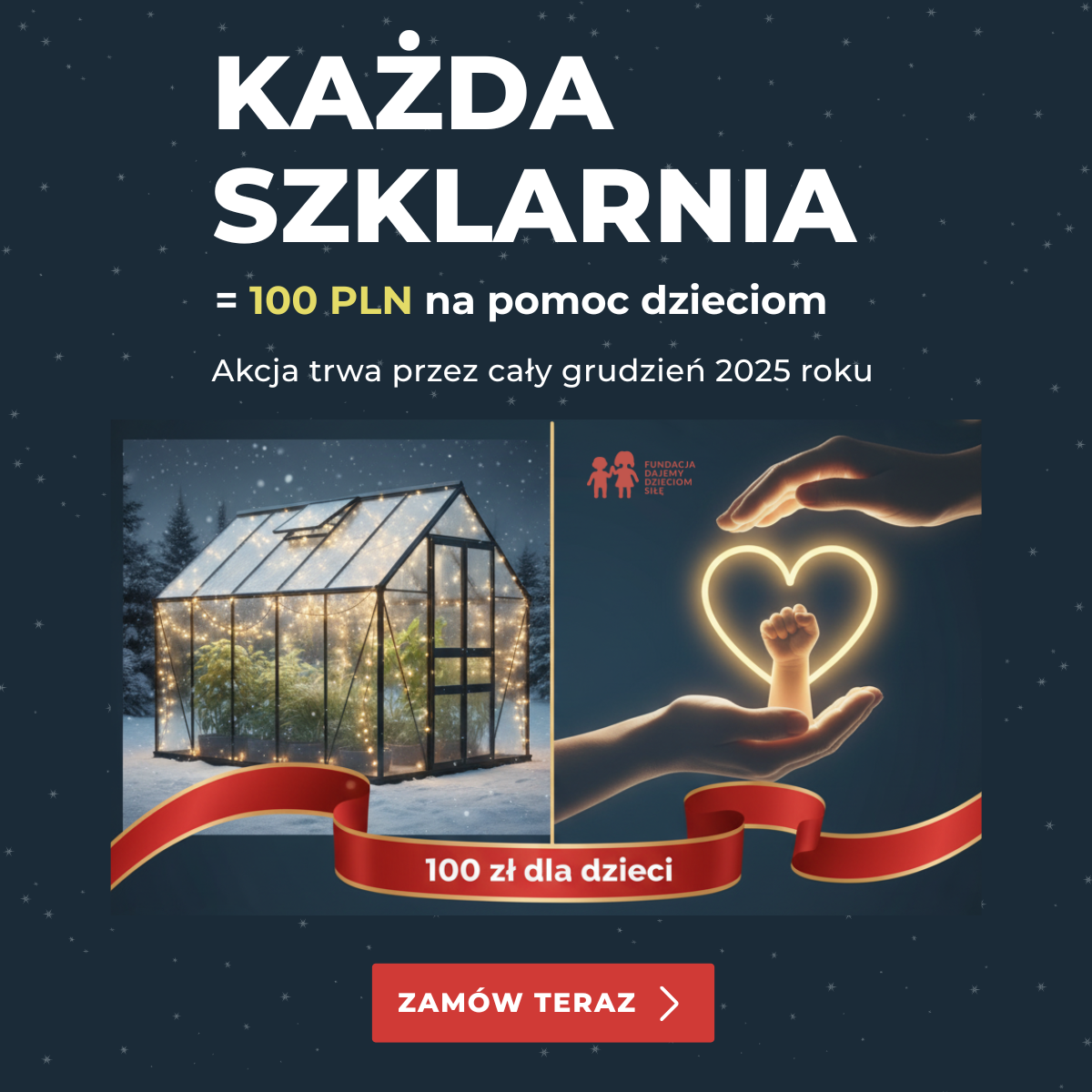 Baner ta telefon - szklarnia pełna dobra - fundacja