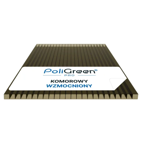 Poliwęglan komorowy PoliGreen Pro, WZMOCNIONY 4000x2100 dymiony brąz 8mm