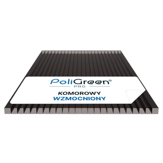 Poliwęglan komorowy PoliGreen Pro, WZMOCNIONY 1000x1050 dymny (szary) 10mm