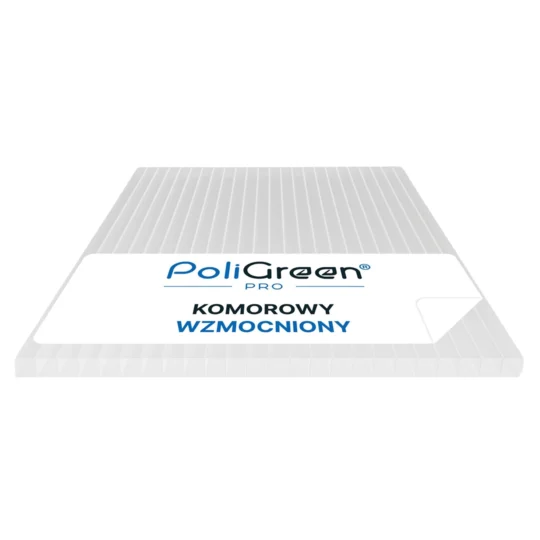 Poliwęglan komorowy PoliGreen Pro, WZMOCNIONY 6000x2100 mleczny 4mm