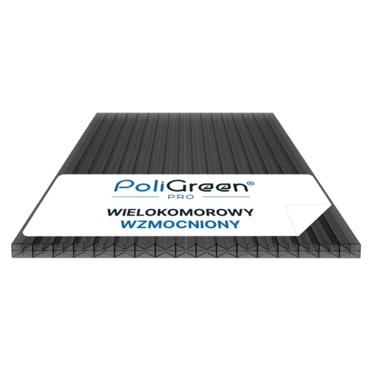 Poliwęglan wielokomorowy PoliGreen Pro 4000x2100 dymny (szary) 16 mm 5X