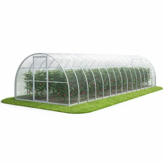 Szklarnia z poliwęglanu 3x12 m – duża szklarnia ogrodowa do uprawy pomidorów i warzyw
