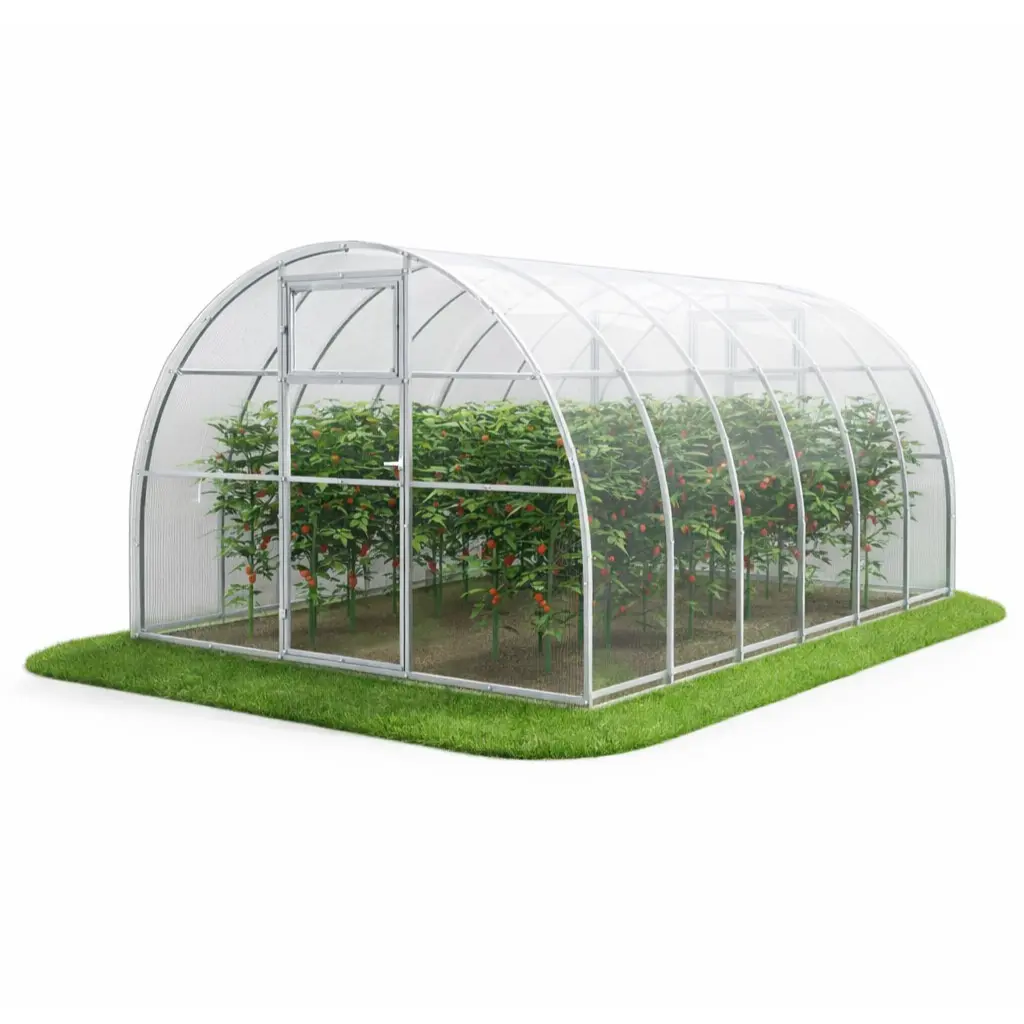 Szklarnia z poliwęglanu 3×4 m do ogrodu Szklarnia ogrodowa z poliwęglanu 3×4 m do uprawy pomidorów i warzyw