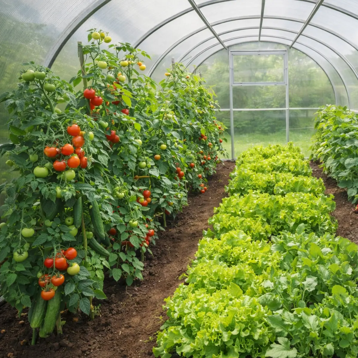 Co uprawiać w szklarni pomidory ogórki sałata uprawa w tunelu ogrodowym