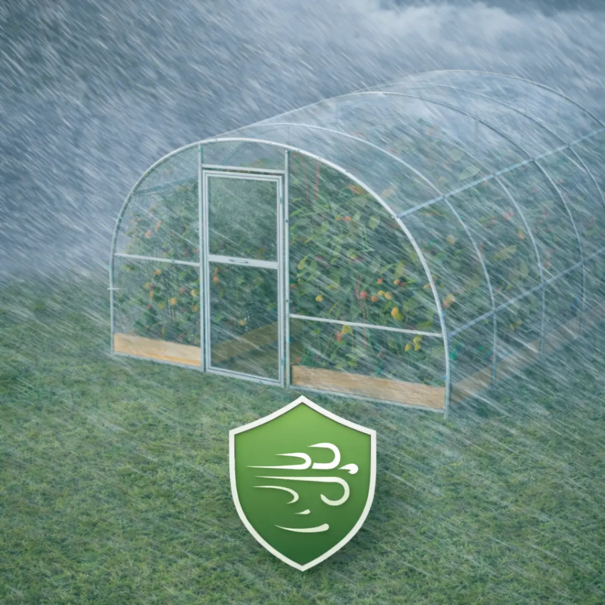 Szklarnia z poliwęglanu odporna na wiatr i deszcz stabilna konstrukcja ogrodowa